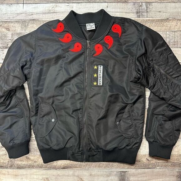 ☯️Gnarlytoons Naruto Anime 9Tails Bomber Streetwear Jacket Size Large - Picture 1 of 8